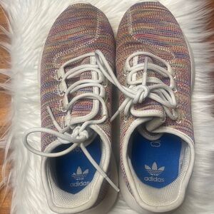 Adidas Ortholite multicolored striped sneakers size 7